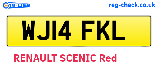 WJ14FKL are the vehicle registration plates.