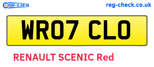 WR07CLO are the vehicle registration plates.