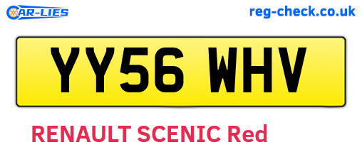 YY56WHV are the vehicle registration plates.