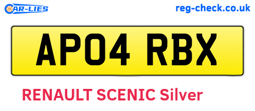 AP04RBX are the vehicle registration plates.