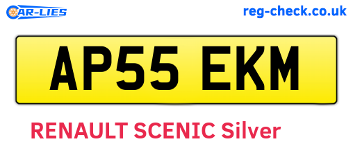 AP55EKM are the vehicle registration plates.