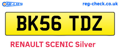 BK56TDZ are the vehicle registration plates.