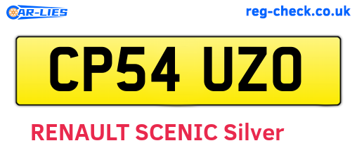 CP54UZO are the vehicle registration plates.