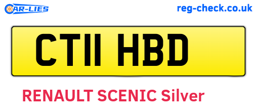 CT11HBD are the vehicle registration plates.