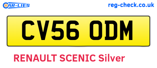 CV56ODM are the vehicle registration plates.