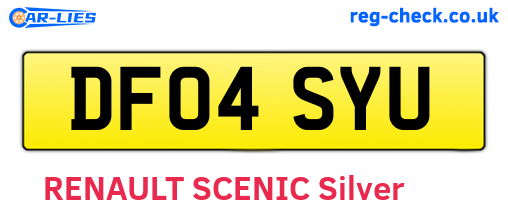 DF04SYU are the vehicle registration plates.
