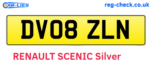 DV08ZLN are the vehicle registration plates.