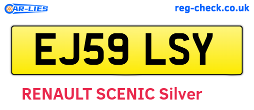 EJ59LSY are the vehicle registration plates.
