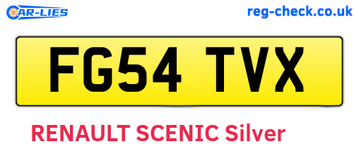 FG54TVX are the vehicle registration plates.