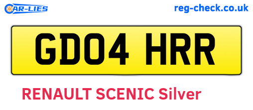 GD04HRR are the vehicle registration plates.