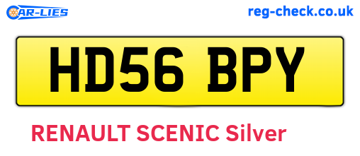 HD56BPY are the vehicle registration plates.