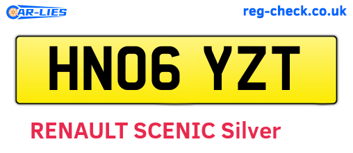 HN06YZT are the vehicle registration plates.