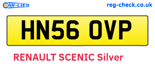HN56OVP are the vehicle registration plates.