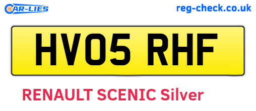 HV05RHF are the vehicle registration plates.
