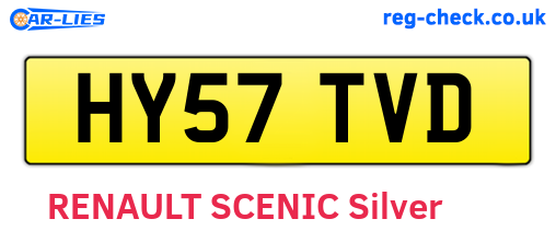 HY57TVD are the vehicle registration plates.