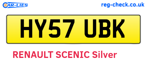 HY57UBK are the vehicle registration plates.