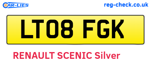 LT08FGK are the vehicle registration plates.