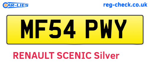 MF54PWY are the vehicle registration plates.