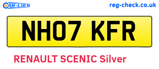 NH07KFR are the vehicle registration plates.