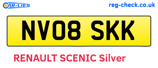 NV08SKK are the vehicle registration plates.