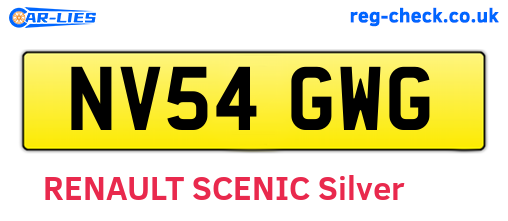 NV54GWG are the vehicle registration plates.