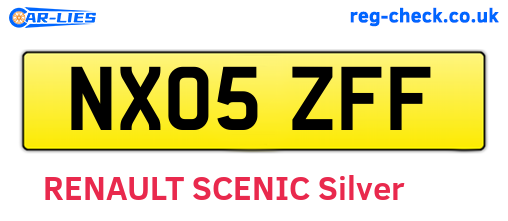 NX05ZFF are the vehicle registration plates.