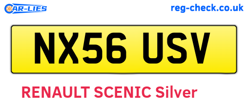 NX56USV are the vehicle registration plates.