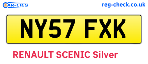 NY57FXK are the vehicle registration plates.