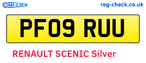 PF09RUU are the vehicle registration plates.