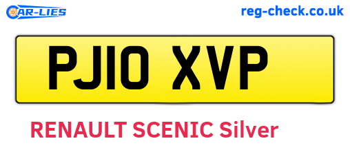 PJ10XVP are the vehicle registration plates.