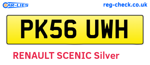 PK56UWH are the vehicle registration plates.