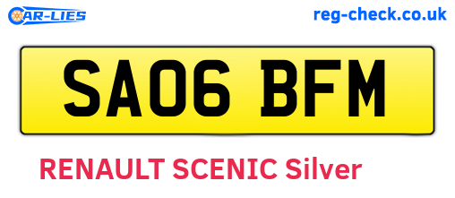 SA06BFM are the vehicle registration plates.