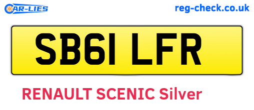 SB61LFR are the vehicle registration plates.