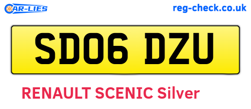 SD06DZU are the vehicle registration plates.