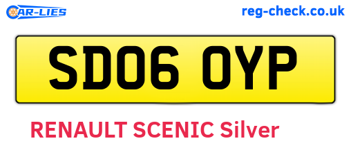 SD06OYP are the vehicle registration plates.