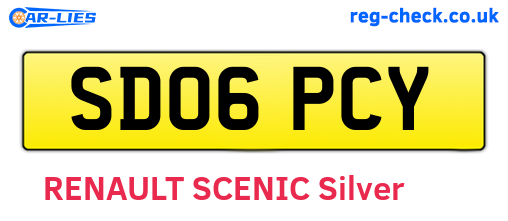 SD06PCY are the vehicle registration plates.