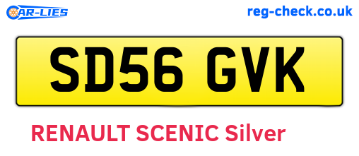 SD56GVK are the vehicle registration plates.