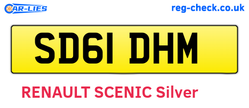 SD61DHM are the vehicle registration plates.