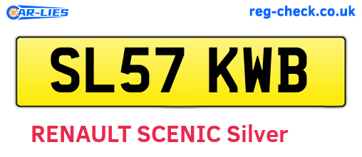 SL57KWB are the vehicle registration plates.