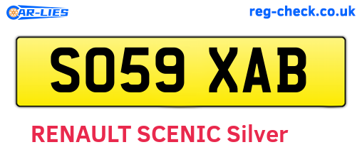 SO59XAB are the vehicle registration plates.