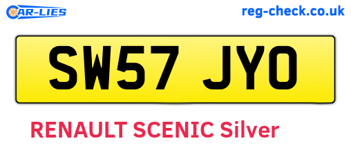SW57JYO are the vehicle registration plates.