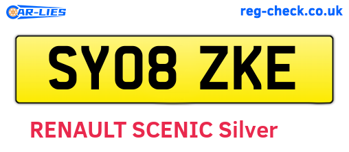 SY08ZKE are the vehicle registration plates.