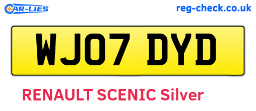 WJ07DYD are the vehicle registration plates.