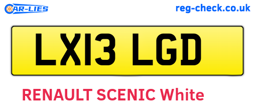 LX13LGD are the vehicle registration plates.