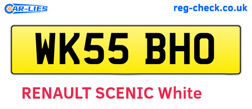 WK55BHO are the vehicle registration plates.