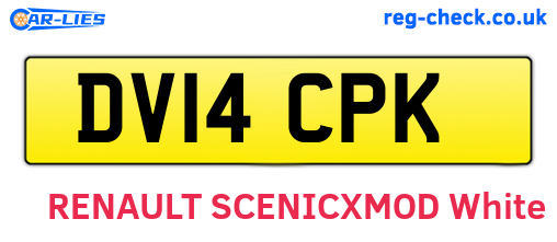 DV14CPK are the vehicle registration plates.