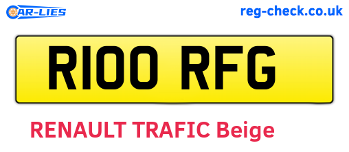 R100RFG are the vehicle registration plates.