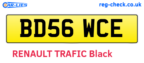 BD56WCE are the vehicle registration plates.