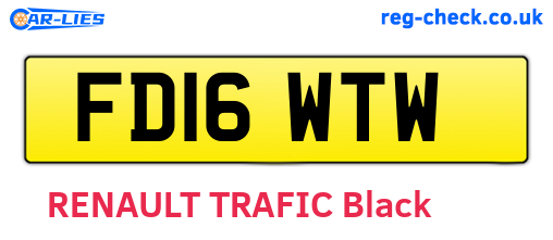 FD16WTW are the vehicle registration plates.