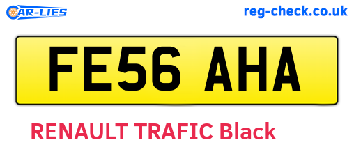 FE56AHA are the vehicle registration plates.